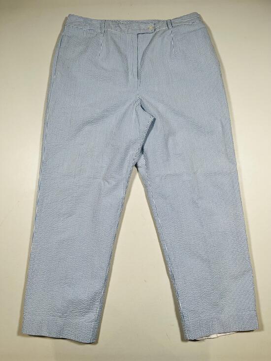 Pendleton Pants - Vintage Pendleton Pants Womens 16 Petite Blue Stripe Lined Pleated Dress USA VTG
